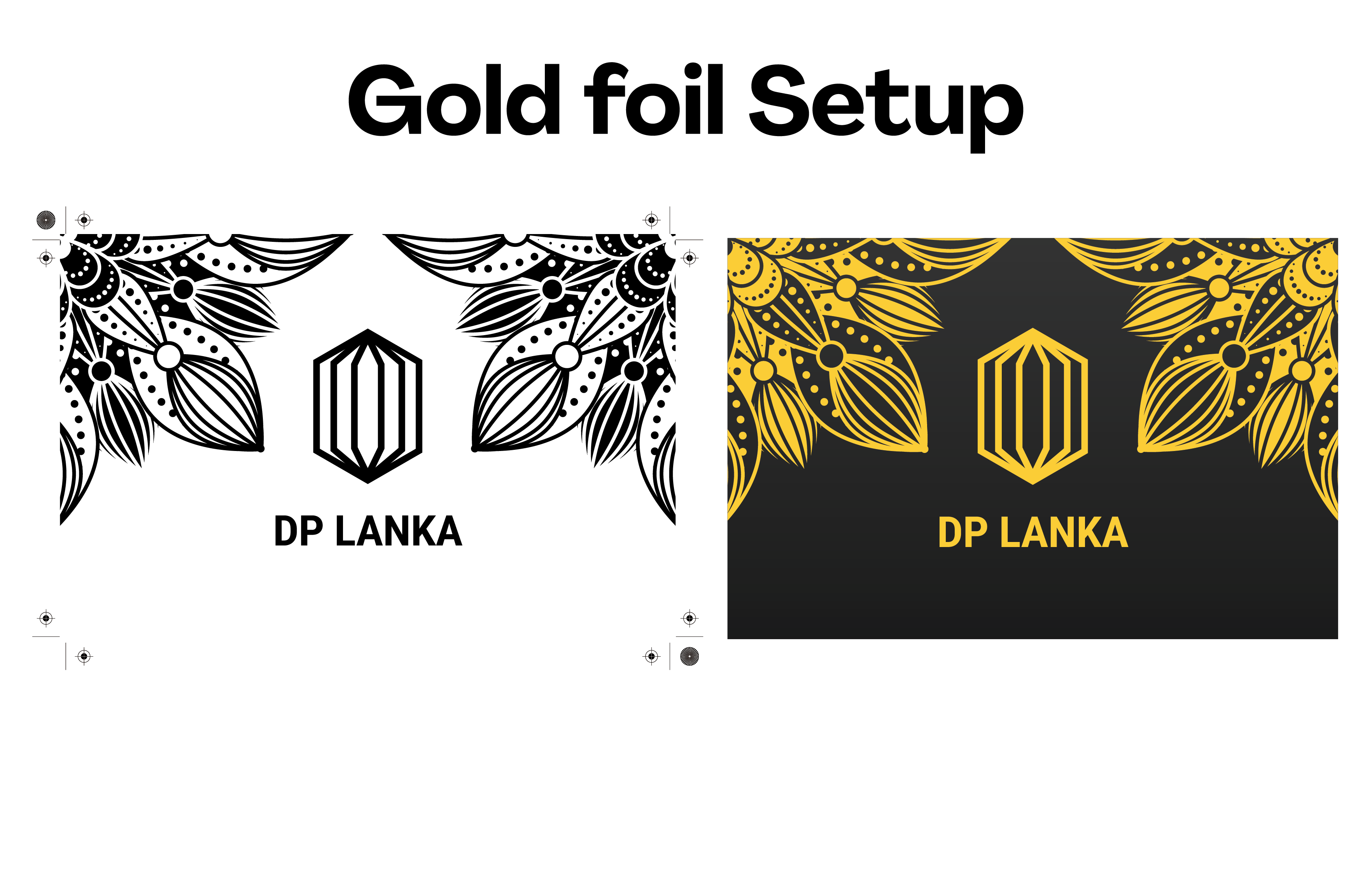 Gold foil stamped sticker sheet with metallic finish preview